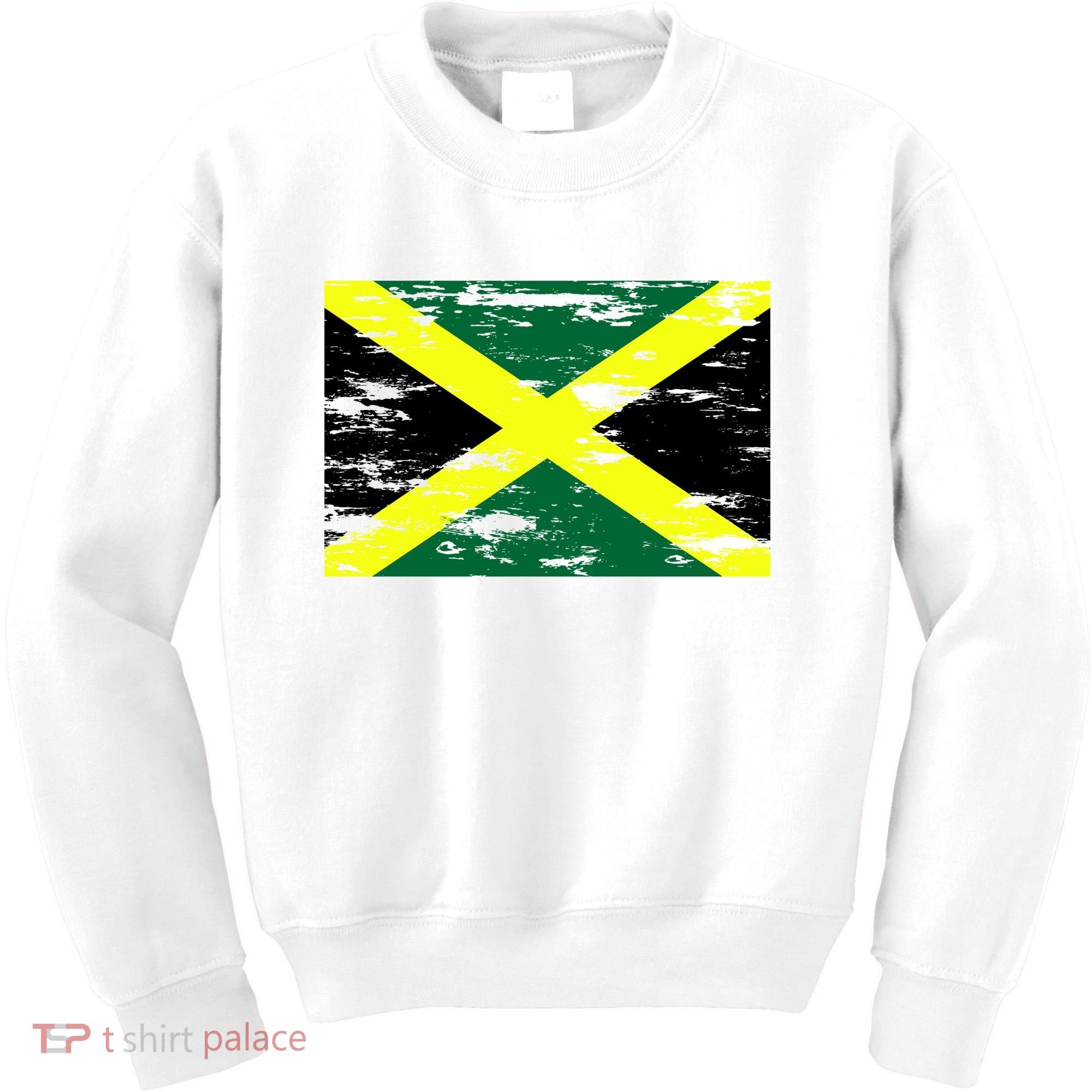Jamaica Distressed Flag Kids Sweatshirt