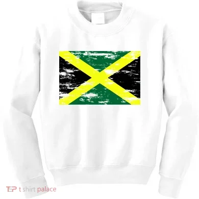 Jamaica Distressed Flag Kids Sweatshirt