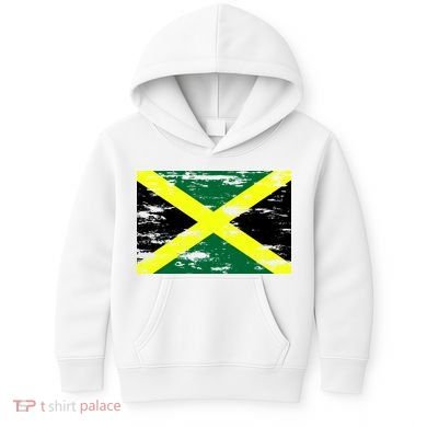Jamaica Distressed Flag Kids Hoodie