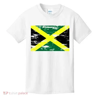 Jamaica Distressed Flag Kids T-Shirt