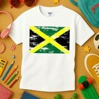 Jamaica Distressed Flag Kids T-Shirt thumb 3