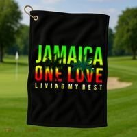 Jamaica One Love Golf Towel thumb 1