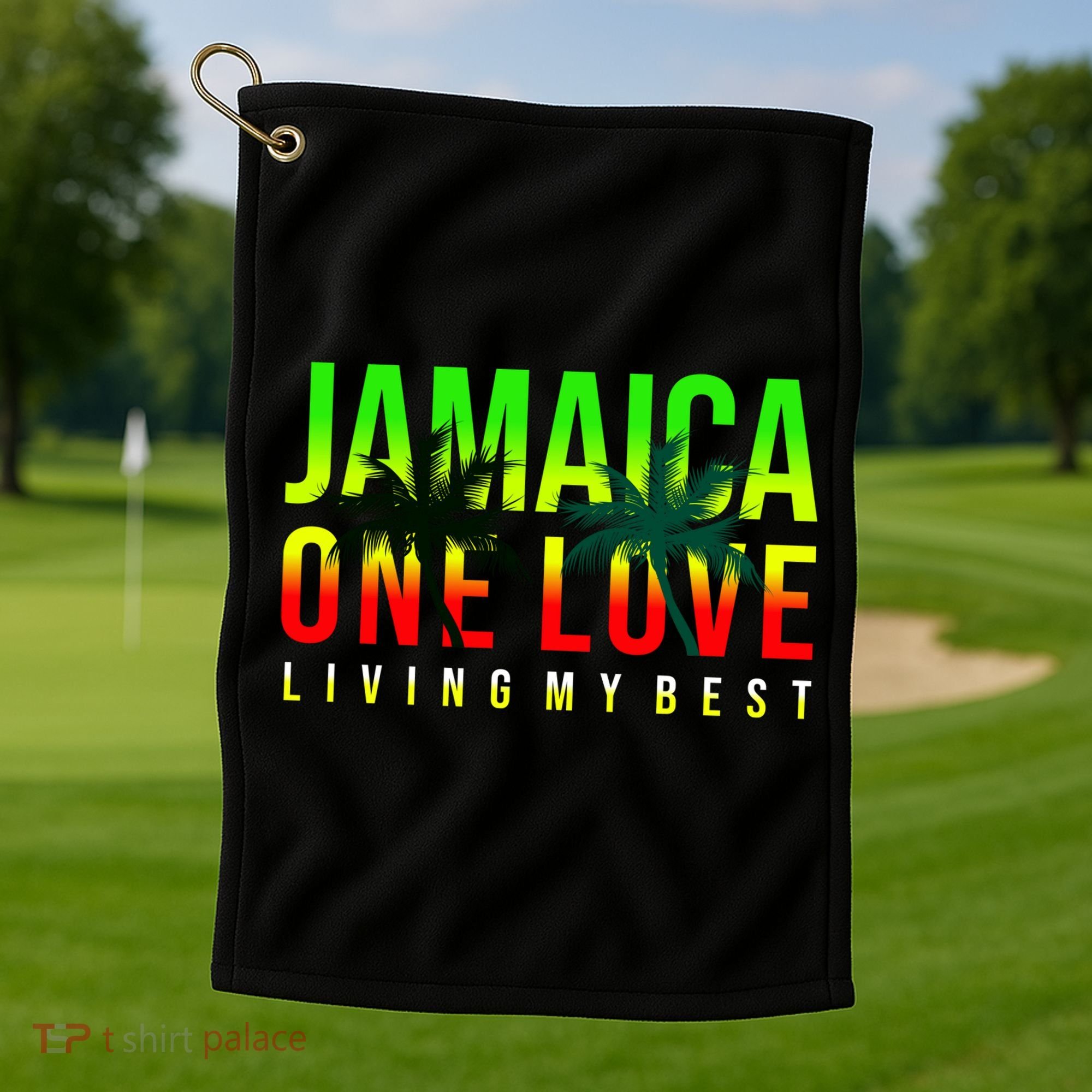 Jamaica One Love Golf Towel