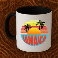 Jamaica Retro Circle Coffee Mug thumb 2