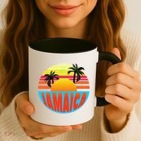 Jamaica Retro Circle Coffee Mug thumb 3