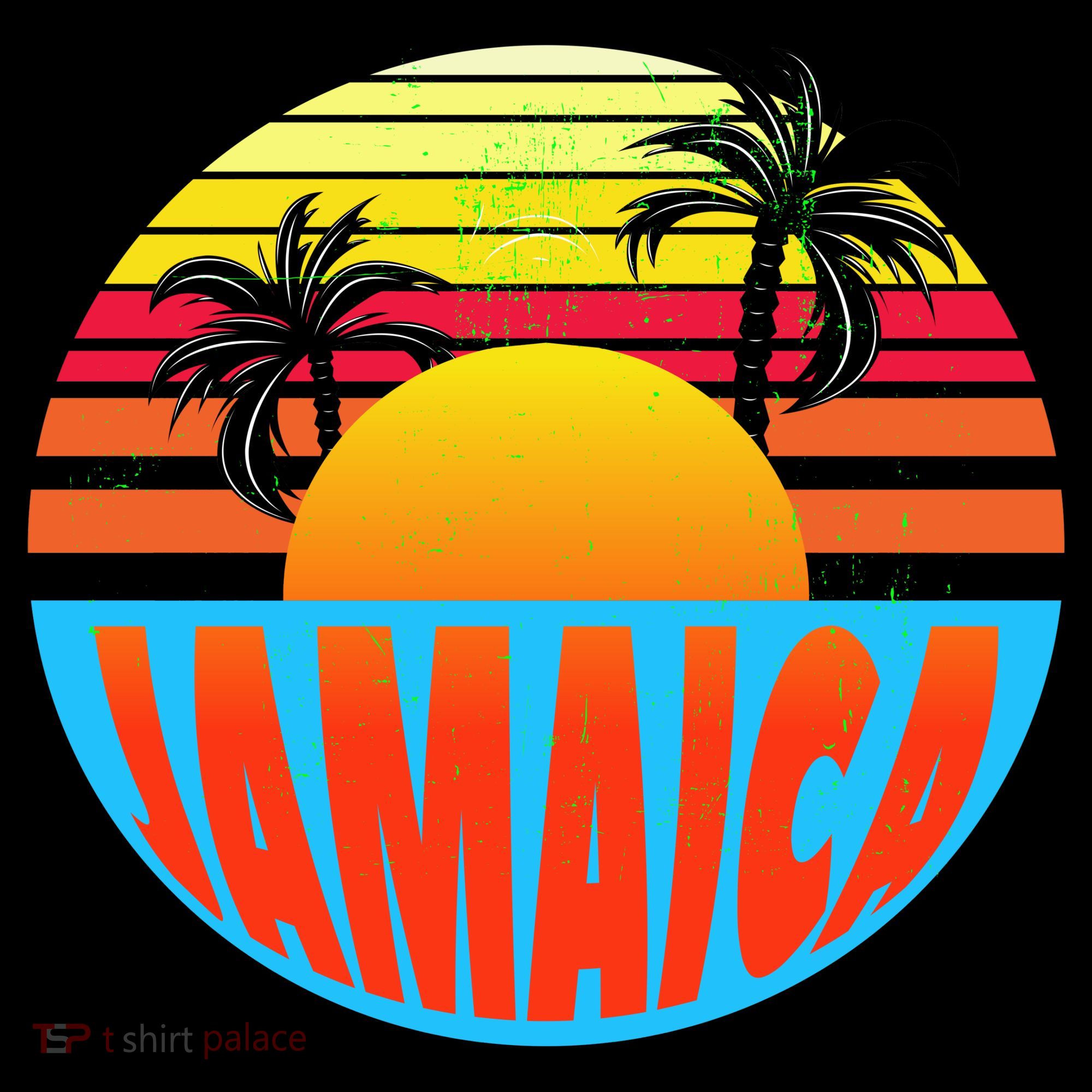 Jamaica Retro Circle Ornament