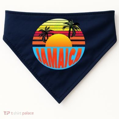 Jamaica Retro Circle USA-Made Doggie Bandana