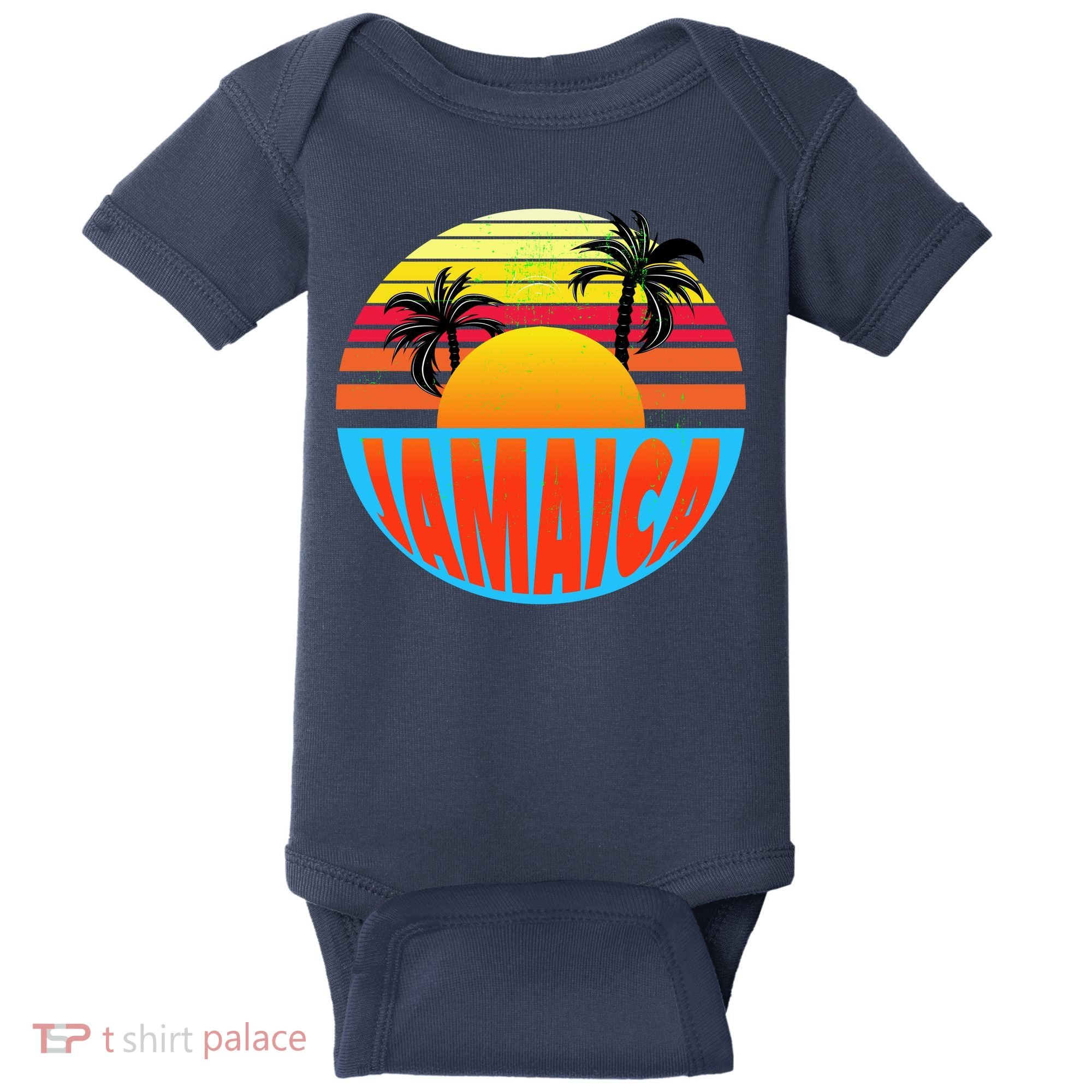 Jamaica Retro Circle Baby Bodysuit