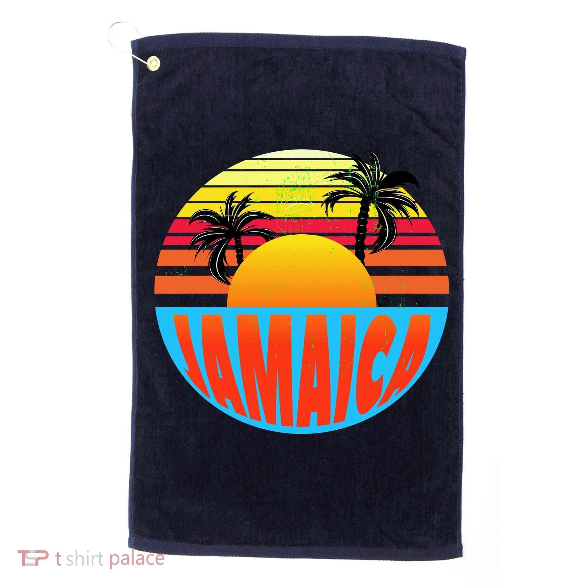 Jamaica Retro Circle Golf Towel