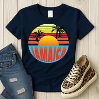 Jamaica Retro Circle Women's T-Shirt thumb 3
