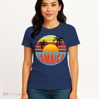 Jamaica Retro Circle Women's T-Shirt thumb 4