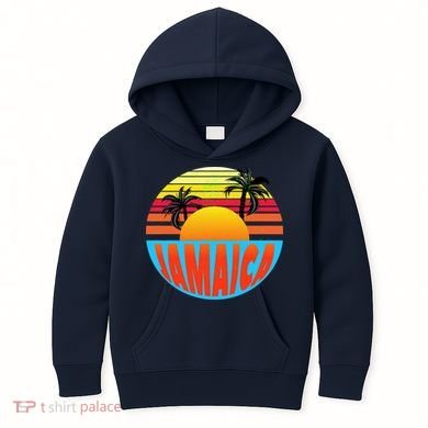 Jamaica Retro Circle Kids Hoodie