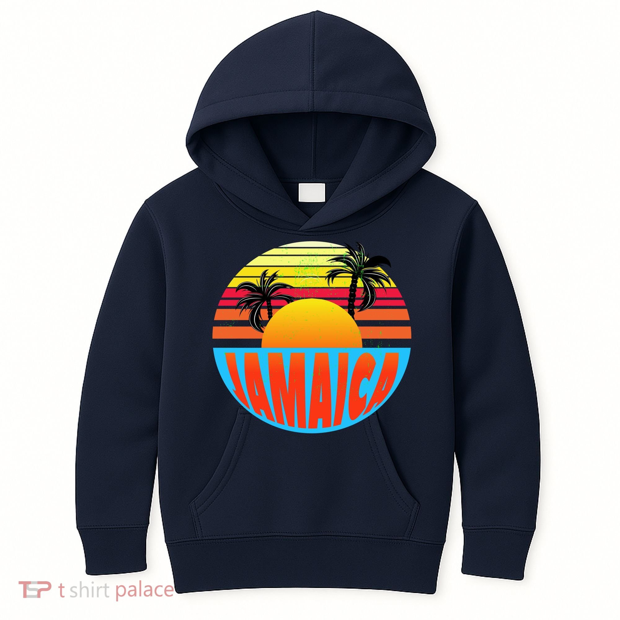 Jamaica Retro Circle Kids Hoodie