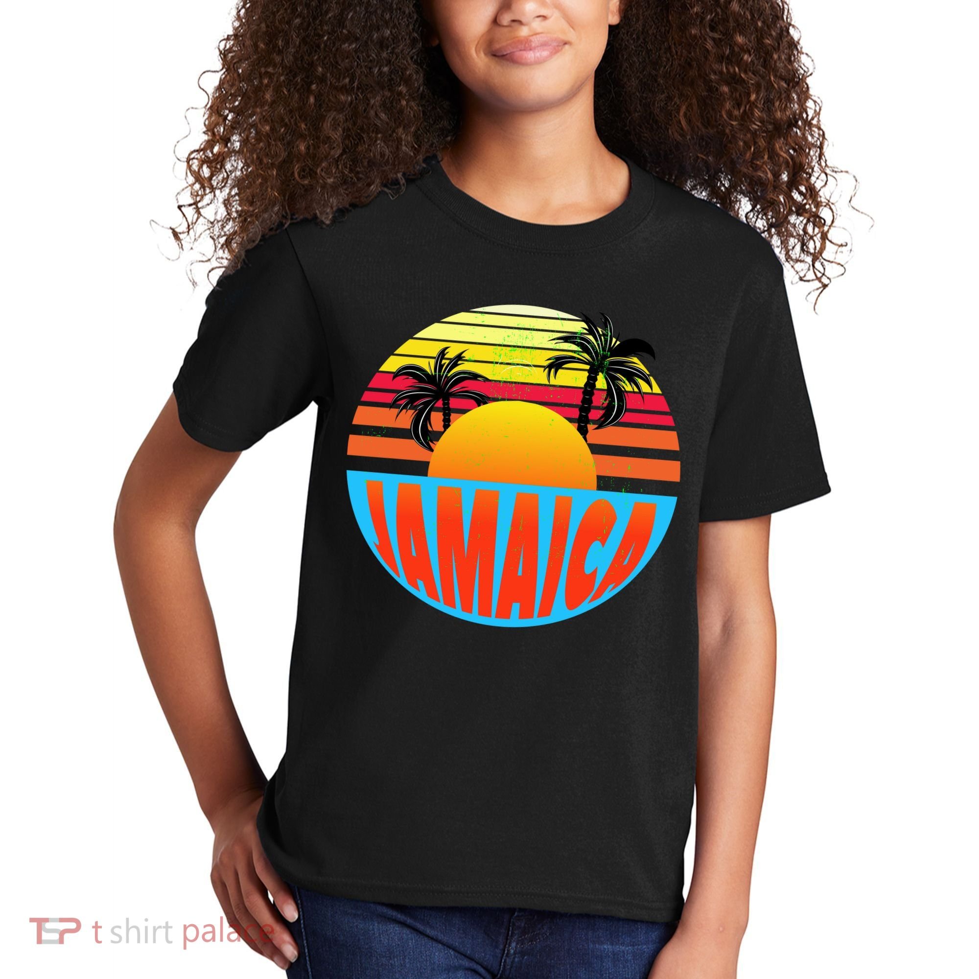 Jamaica Retro Circle Kids T-Shirt
