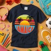 Jamaica Retro Circle Kids T-Shirt thumb 3