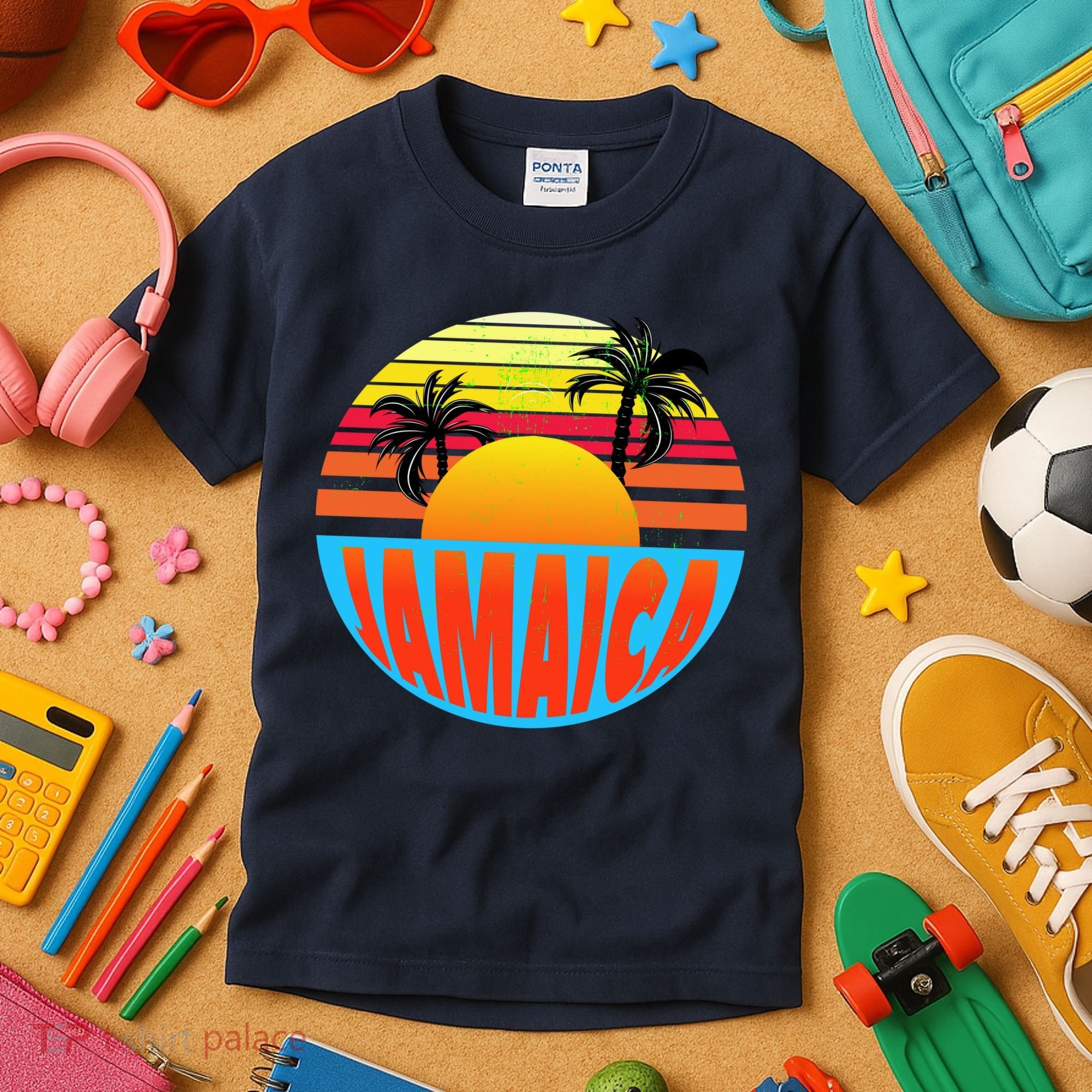 Jamaica Retro Circle Kids T-Shirt