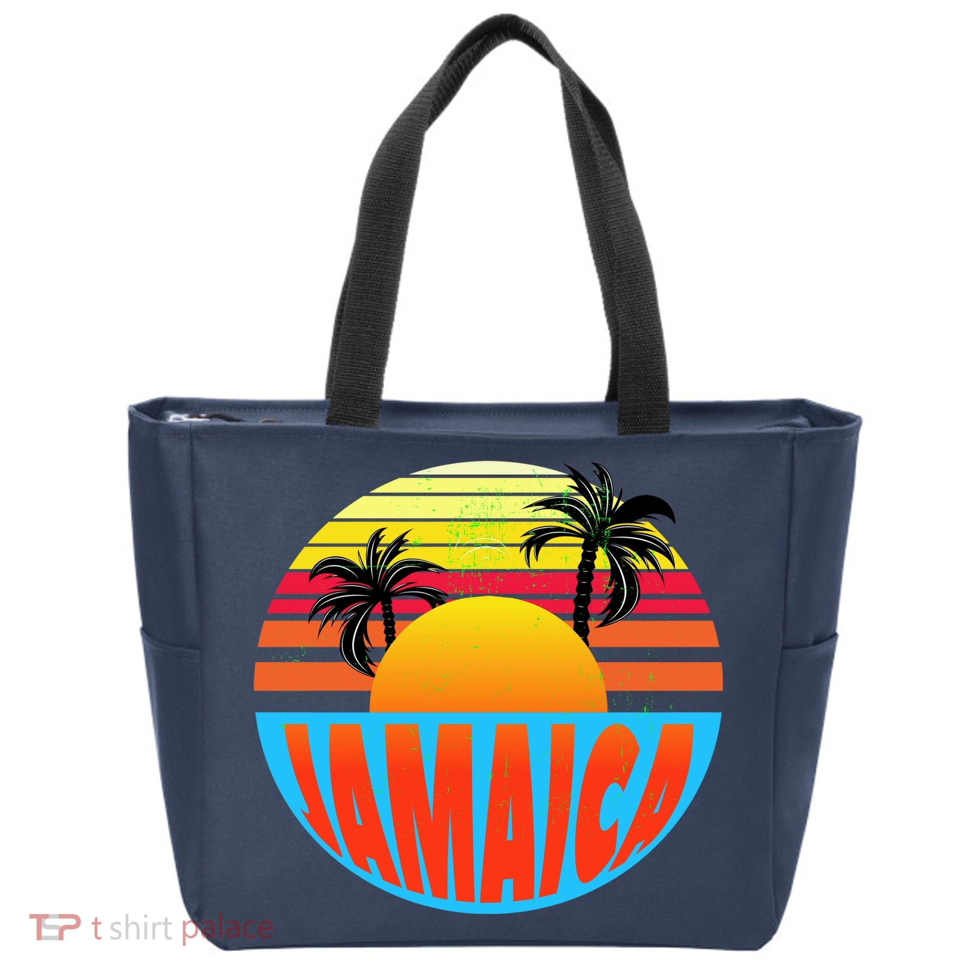 Jamaica Retro Circle Tote Bag