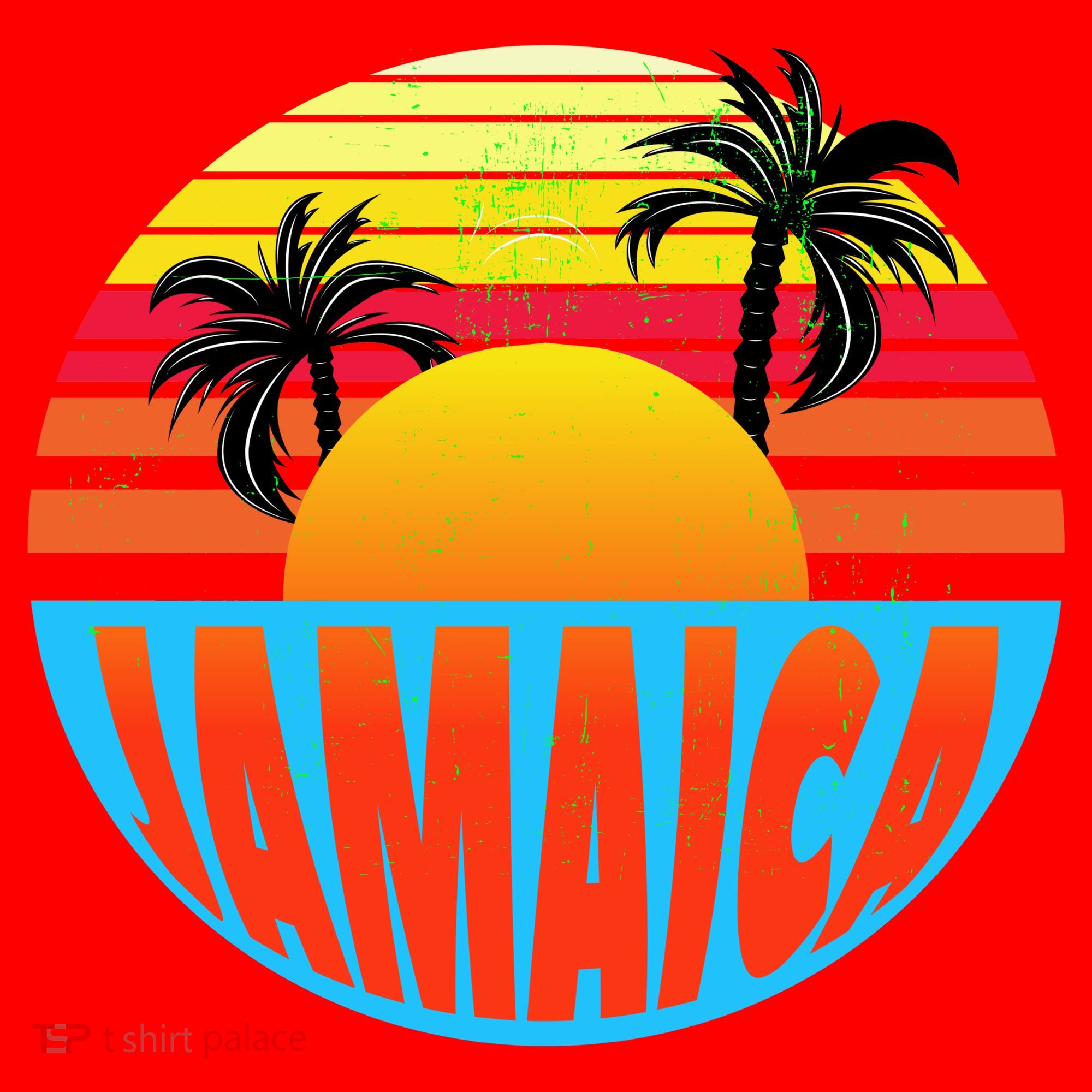 Jamaica Retro Circle Santa Hat