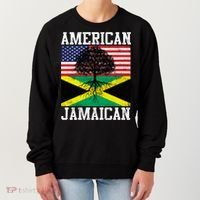 Jamaican American Flag Grown Roots Women's Sweatshirt thumb 0