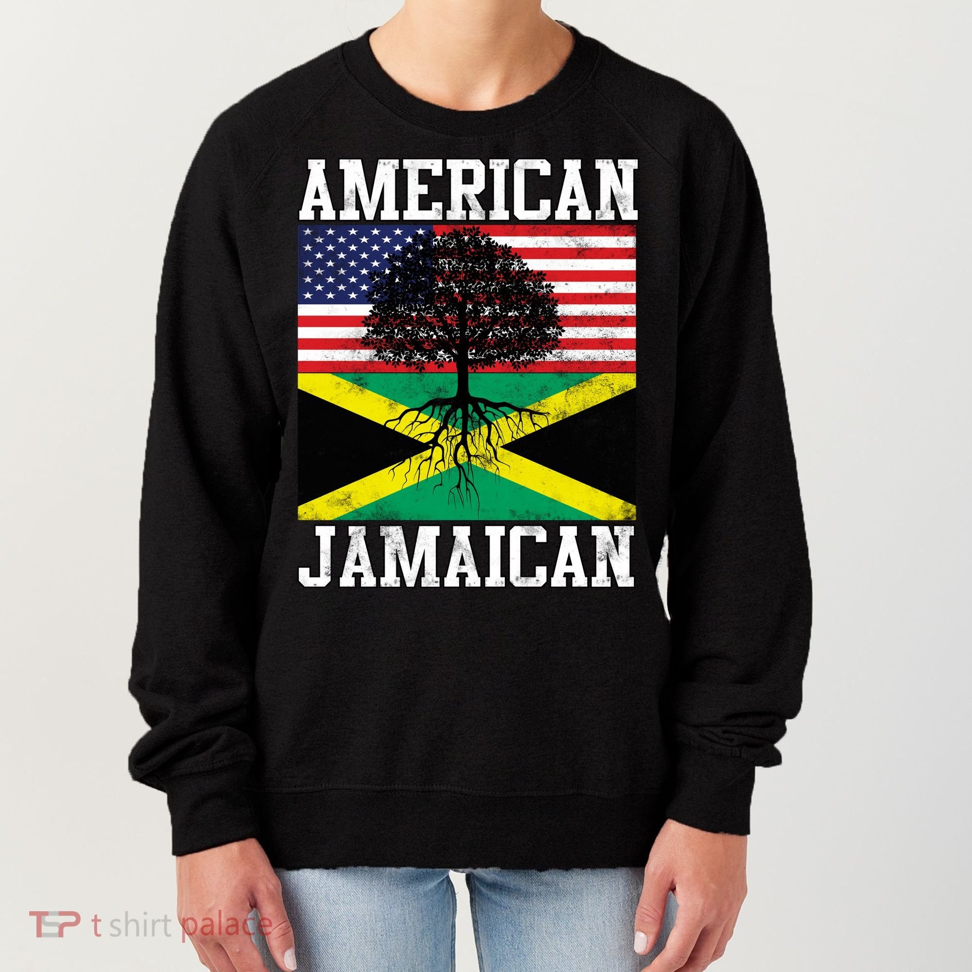 Jamaican American Flag Grown Roots Women's Sweatshirt