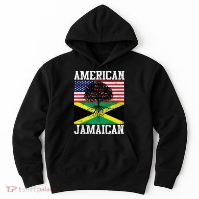 Jamaican American Flag Grown Roots Hoodie
