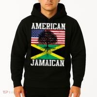 Jamaican American Flag Grown Roots Hoodie thumb 2