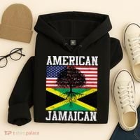 Jamaican American Flag Grown Roots Hoodie thumb 4