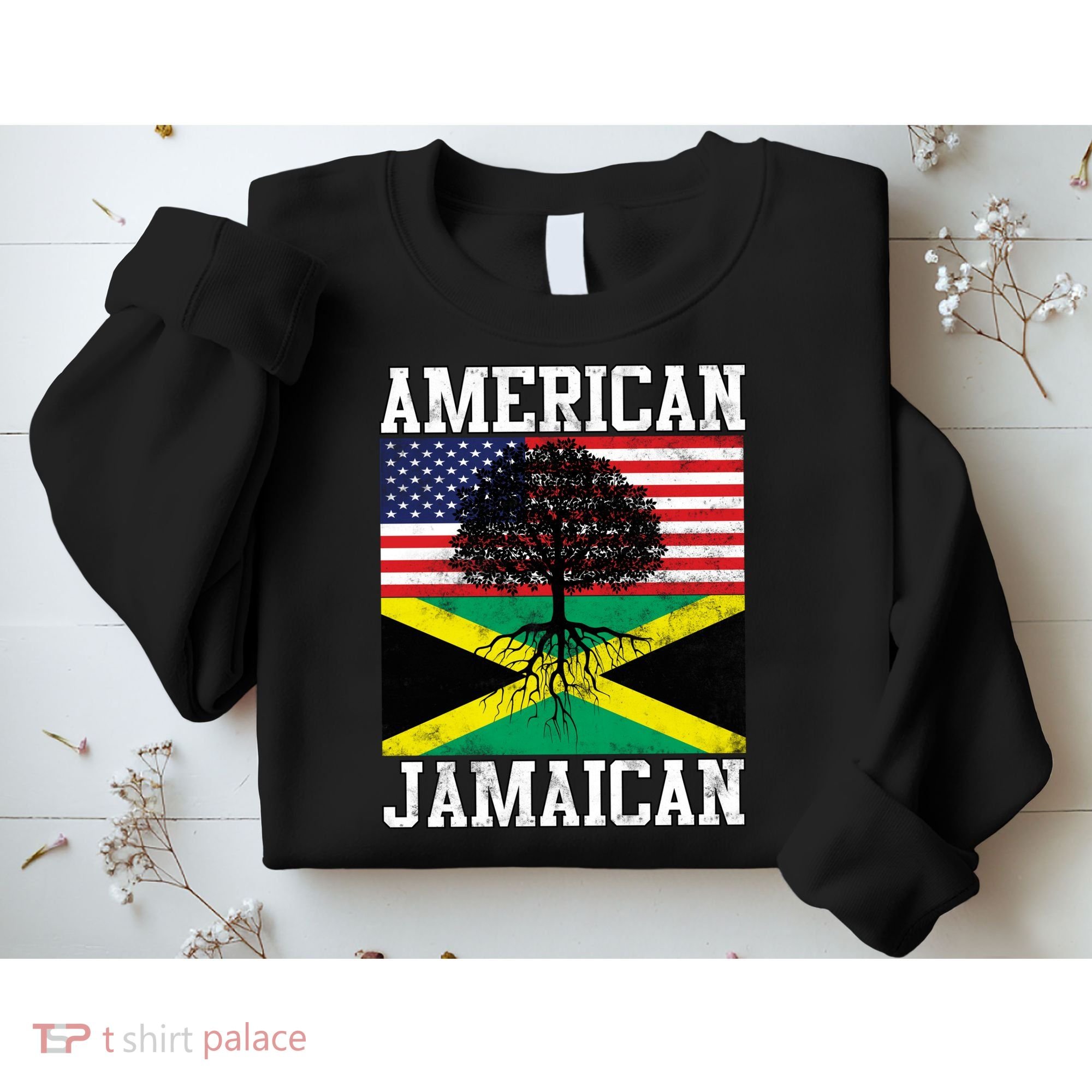 Jamaican American Flag Grown Roots Sweatshirt