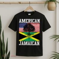 Jamaican American Flag Grown Roots T-Shirt thumb 2
