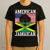 Jamaican American Flag Grown Roots T-Shirt thumb 3