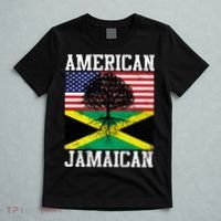 Jamaican American Flag Grown Roots T-Shirt thumb 5