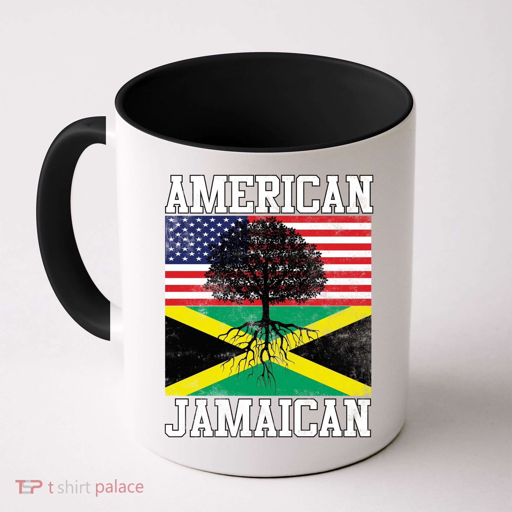 Jamaican American Flag Grown Roots Coffee Mug