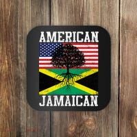 Jamaican American Flag Grown Roots Coaster thumb 0
