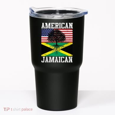 Jamaican American Flag Grown Roots Tumbler