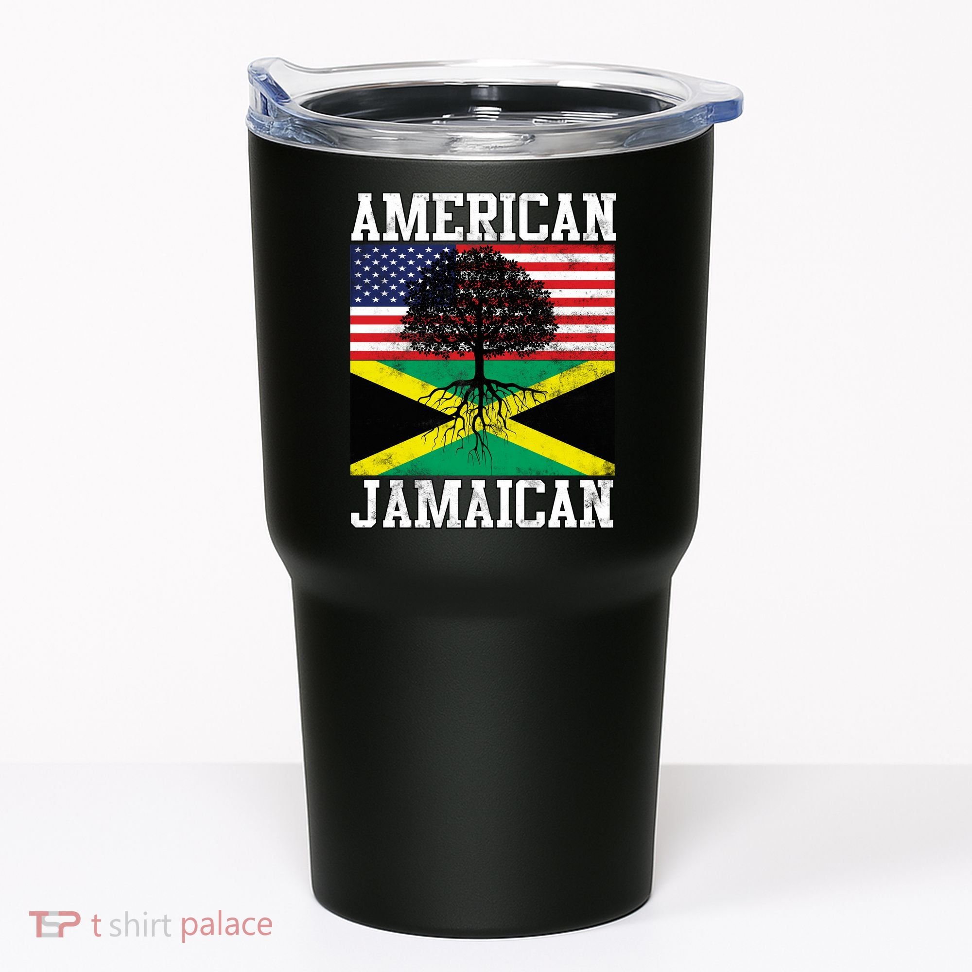 Jamaican American Flag Grown Roots Tumbler