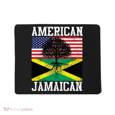 Jamaican American Flag Grown Roots Mousepad