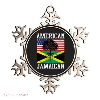 Jamaican American Flag Grown Roots Ornament