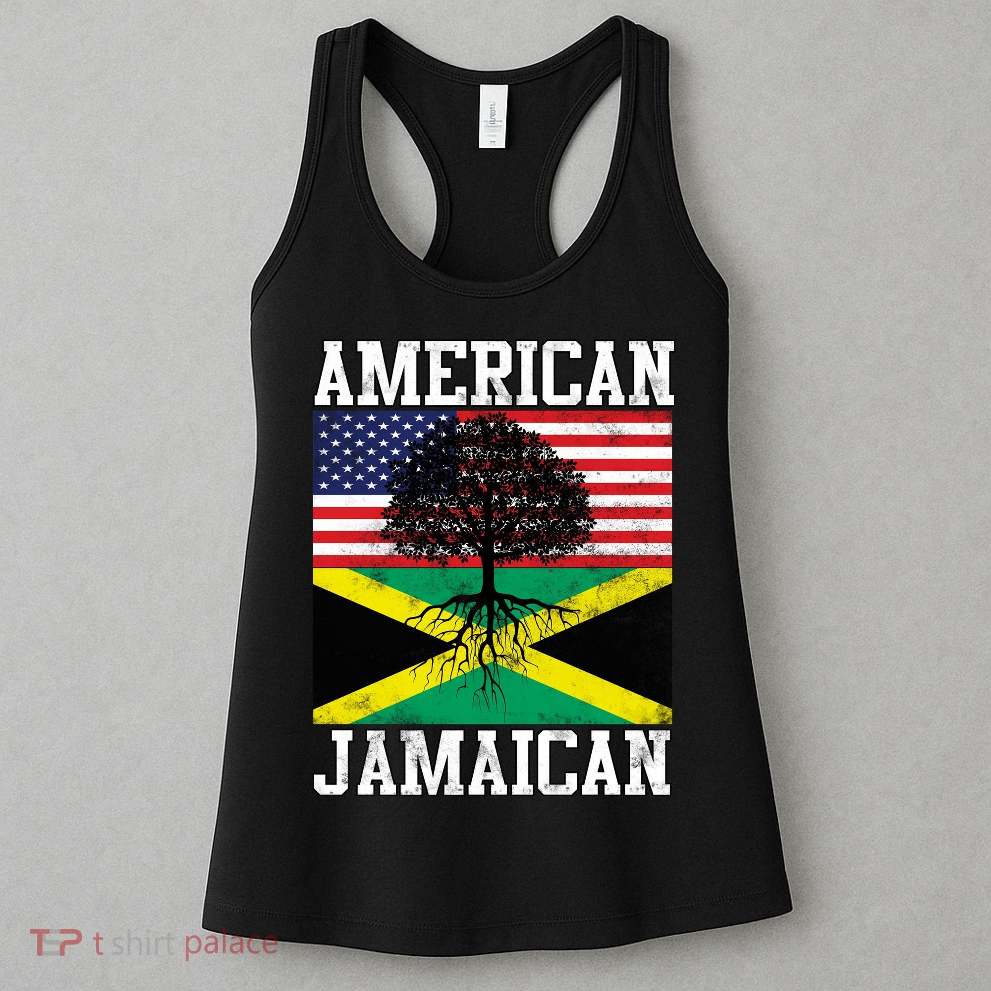 Jamaican American Flag Grown Roots Women's Tank Top