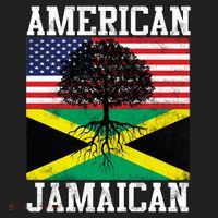 Jamaican American Flag Grown Roots Hat thumb 2