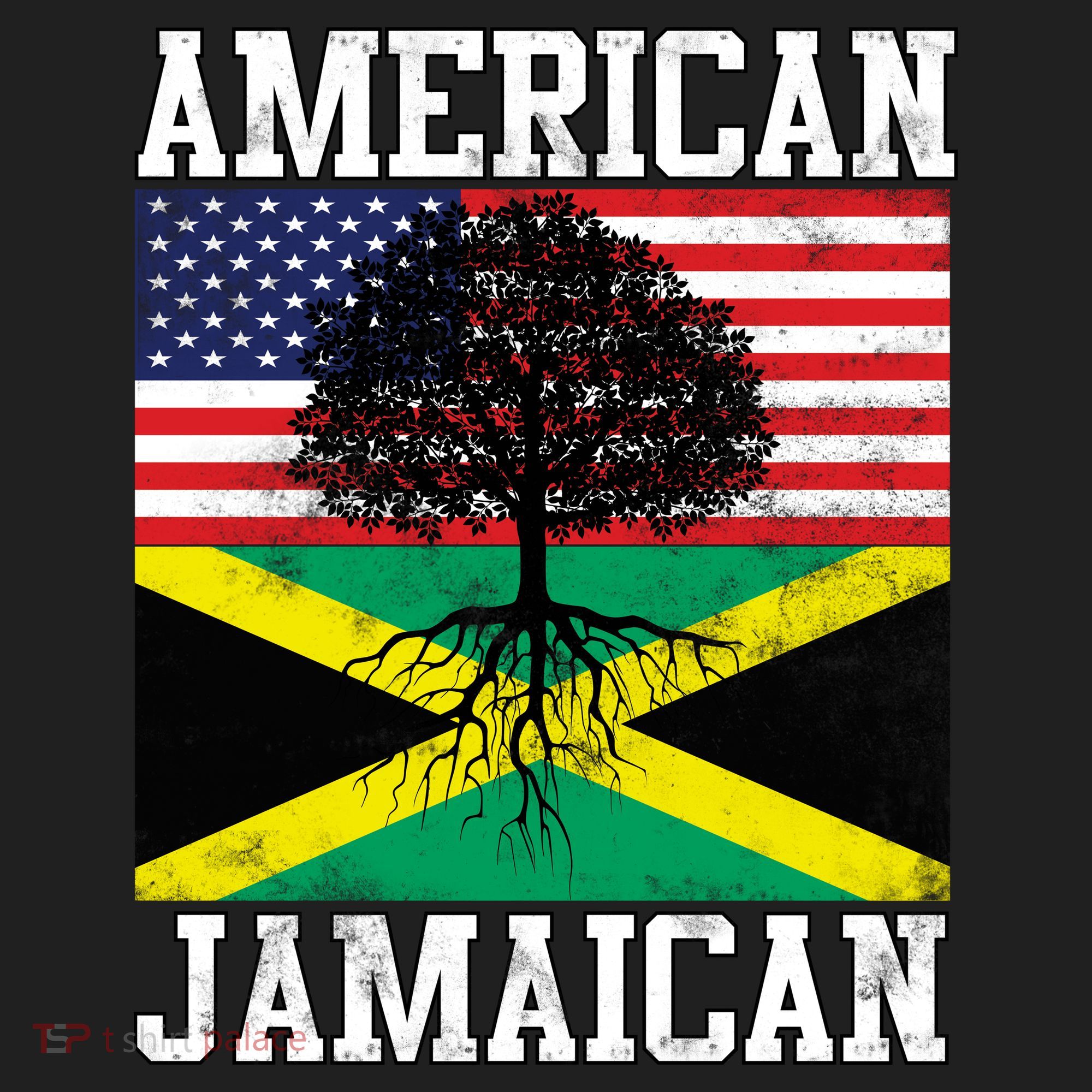 Jamaican American Flag Grown Roots Hat