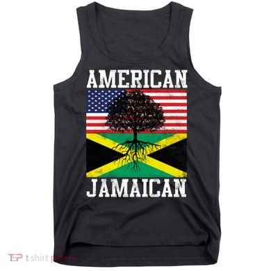 Jamaican American Flag Grown Roots Tank Top