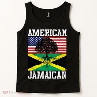 Jamaican American Flag Grown Roots Tank Top thumb 2