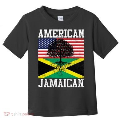 Jamaican American Flag Grown Roots Toddler T-Shirt