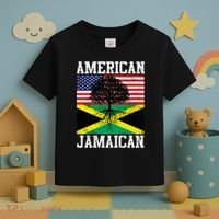 Jamaican American Flag Grown Roots Toddler T-Shirt thumb 3