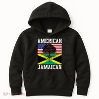 Jamaican American Flag Grown Roots Kids Hoodie thumb 0