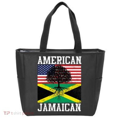 Jamaican American Flag Grown Roots Tote Bag