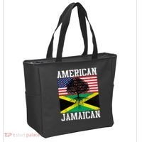 Jamaican American Flag Grown Roots Tote Bag thumb 2