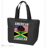 Jamaican American Flag Grown Roots Tote Bag thumb 3
