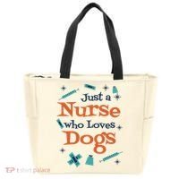 Just A Nurse Who Loves Dogs Tote Bag thumb 0