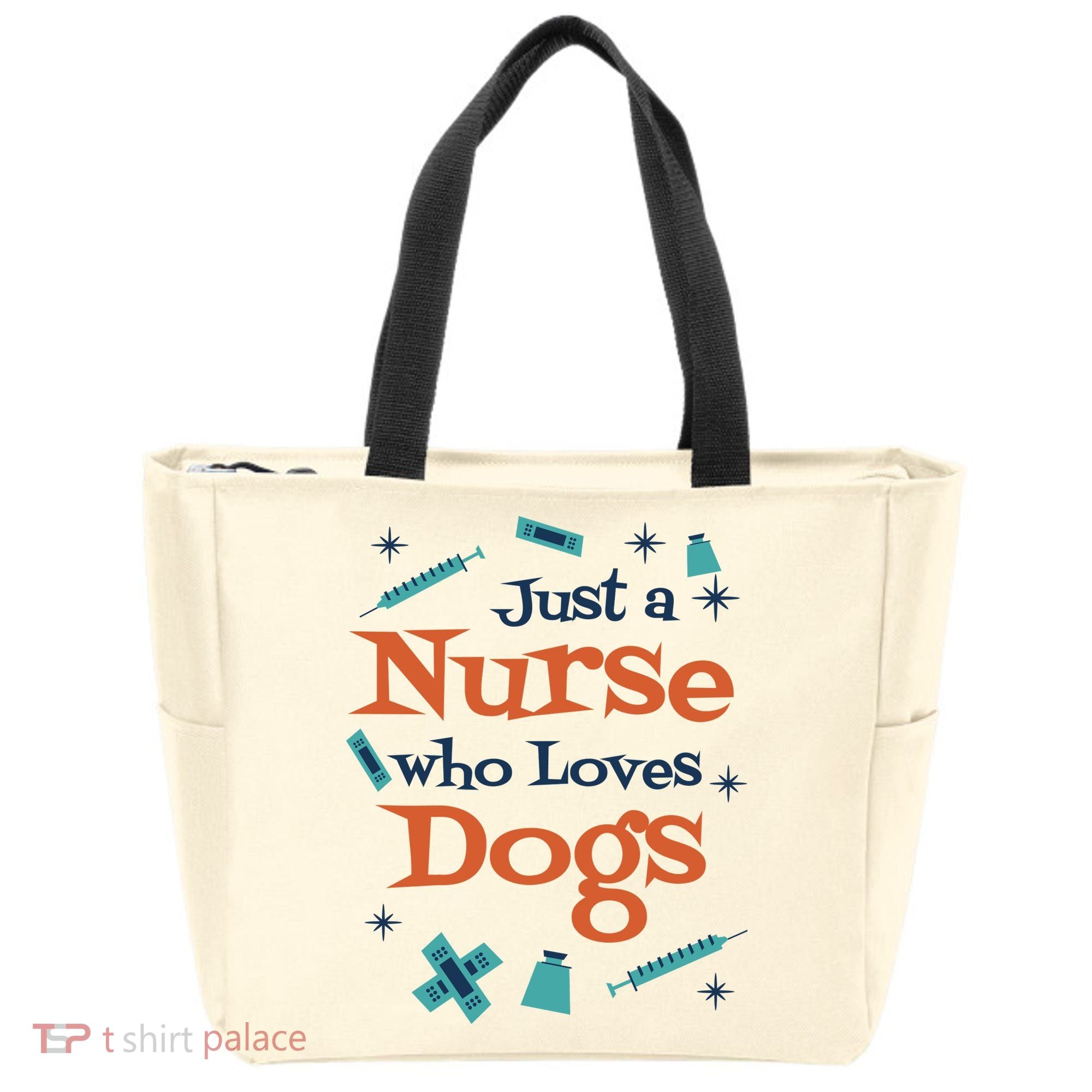 Just A Nurse Who Loves Dogs Tote Bag